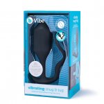 Wibrujący korek analny z pierścieniem na penisa - B-Vibe Vibrating Snug & Tug XL