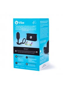 Wibrujący korek analny z pierścieniem na penisa - B-Vibe Vibrating Snug & Tug XL