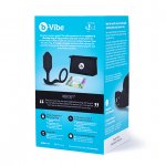 Wibrujący korek analny z pierścieniem na penisa - B-Vibe Vibrating Snug & Tug XL