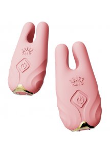 Zalo - Bezprzewodowe Wibrujące Zaciski Na Sutki Różowe Nave