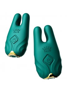 Zalo - Bezprzewodowe Wibrujące Zaciski Na Sutki Zielone Nave