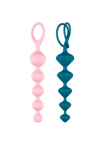 Koraliki analne 2 sznury - Satisfyer Beads Colored  