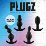 Korek analny - FeelzToys Plugz Butt Plug Black Nr. 1  