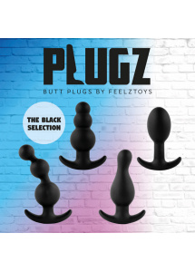 Korek analny - FeelzToys Plugz Butt Plug Black Nr. 2