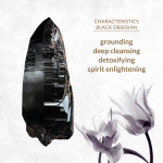 Korek analny stalowy z kamieniem naturalnym - La Gemmes Butt Plug Kwarc Czarny Obsydian