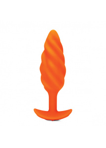 Korek analny wibrujący - B-Vibe Texture Plug Swirl