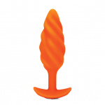Korek analny wibrujący - B-Vibe Texture Plug Swirl