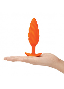 Korek analny wibrujący - B-Vibe Texture Plug Swirl