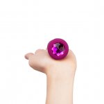Korek analny wibrujący z klejnotem - B-Vibe Vibrating Jewel Plug S/M Różowy