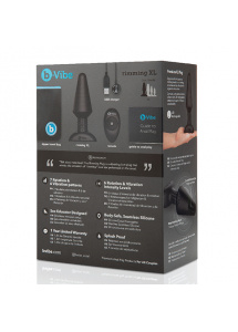 Korek analny z rotacją - B-Vibe Rimming XL  