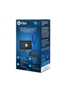 Korek wibrujący obciążony - B-Vibe Vibrating Snug Plug XL   Niebieski