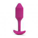 Korek wibrujący obciążony - B-Vibe Vibrating Snug Plug M Różowy