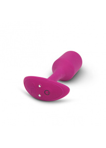 Korek wibrujący obciążony - B-Vibe Vibrating Snug Plug M Różowy