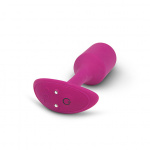 Korek wibrujący obciążony - B-Vibe Vibrating Snug Plug M Różowy