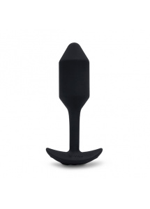 Korek wibrujący obciążony - B-Vibe Vibrating Snug Plug M Czarny
