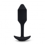 Korek wibrujący obciążony - B-Vibe Vibrating Snug Plug M Czarny