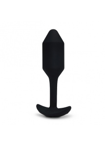 Korek wibrujący obciążony - B-Vibe Vibrating Snug Plug M Czarny