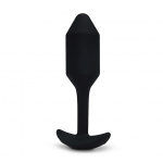Korek wibrujący obciążony - B-Vibe Vibrating Snug Plug M Czarny