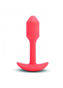 Korek wibrujący obciążony - B-Vibe Vibrating Snug Plug 1 S Pomarańczowy