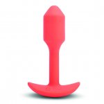 Korek wibrujący obciążony - B-Vibe Vibrating Snug Plug 1 S Pomarańczowy
