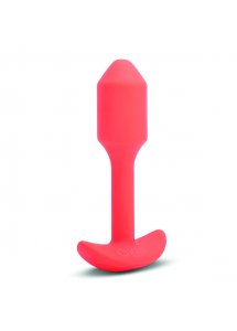 Korek wibrujący obciążony - B-Vibe Vibrating Snug Plug 1 S Pomarańczowy