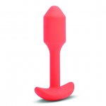 Korek wibrujący obciążony - B-Vibe Vibrating Snug Plug 1 S Pomarańczowy