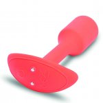 Korek wibrujący obciążony - B-Vibe Vibrating Snug Plug 1 S Pomarańczowy