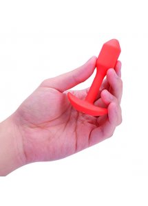 Korek wibrujący obciążony - B-Vibe Vibrating Snug Plug 1 S Pomarańczowy