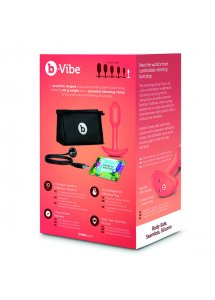 Korek wibrujący obciążony - B-Vibe Vibrating Snug Plug 1 S Pomarańczowy