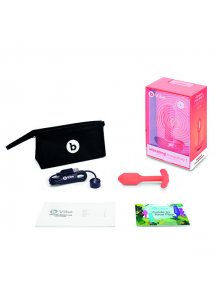Korek wibrujący obciążony - B-Vibe Vibrating Snug Plug 1 S Pomarańczowy