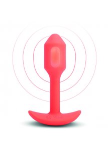 Korek wibrujący obciążony - B-Vibe Vibrating Snug Plug 1 S Pomarańczowy