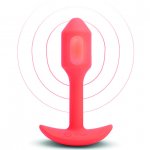 Korek wibrujący obciążony - B-Vibe Vibrating Snug Plug 1 S Pomarańczowy