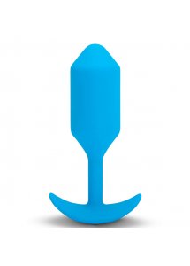 Korek wibrujący obciążony - B-Vibe Vibrating Snug Plug 3 L Niebieski