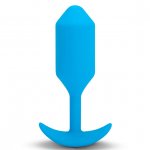 Korek wibrujący obciążony - B-Vibe Vibrating Snug Plug 3 L Niebieski