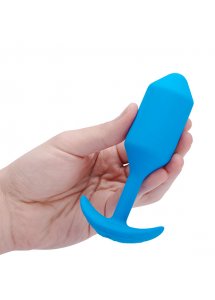 Korek wibrujący obciążony - B-Vibe Vibrating Snug Plug 3 L Niebieski