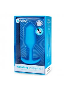 Korek wibrujący obciążony - B-Vibe Vibrating Snug Plug 3 L Niebieski