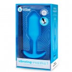 Korek wibrujący obciążony - B-Vibe Vibrating Snug Plug 3 L Niebieski