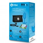 Korek wibrujący obciążony - B-Vibe Vibrating Snug Plug 3 L Niebieski