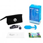 Korek wibrujący obciążony - B-Vibe Vibrating Snug Plug 3 L Niebieski