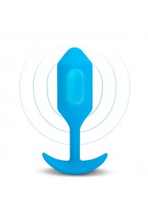 Korek wibrujący obciążony - B-Vibe Vibrating Snug Plug 3 L Niebieski