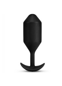 Korek wibrujący obciążony - B-Vibe Vibrating Snug Plug 5 XXL Czarny