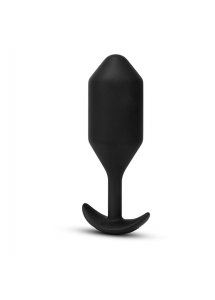 Korek wibrujący obciążony - B-Vibe Vibrating Snug Plug 5 XXL Czarny