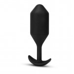 Korek wibrujący obciążony - B-Vibe Vibrating Snug Plug 5 XXL Czarny