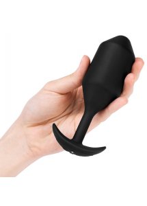 Korek wibrujący obciążony - B-Vibe Vibrating Snug Plug 5 XXL Czarny