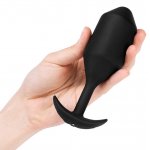Korek wibrujący obciążony - B-Vibe Vibrating Snug Plug 5 XXL Czarny