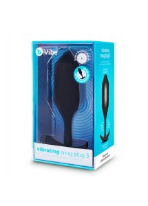 Korek wibrujący obciążony - B-Vibe Vibrating Snug Plug 5 XXL Czarny