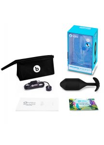 Korek wibrujący obciążony - B-Vibe Vibrating Snug Plug 5 XXL Czarny