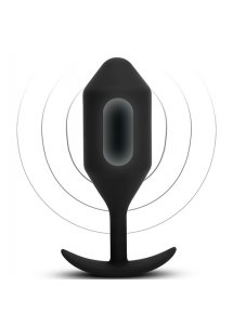 Korek wibrujący obciążony - B-Vibe Vibrating Snug Plug 5 XXL Czarny