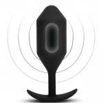 Korek wibrujący obciążony - B-Vibe Vibrating Snug Plug 5 XXL Czarny