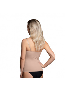 Koszulka modelująca - Bye Bra Invisible Singlet Nude L  